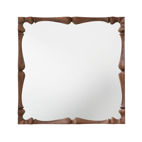 Louis Square Mirror Solid Wood