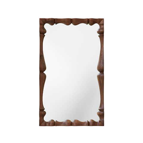 Louis Rectangular Mirror Solid Wood